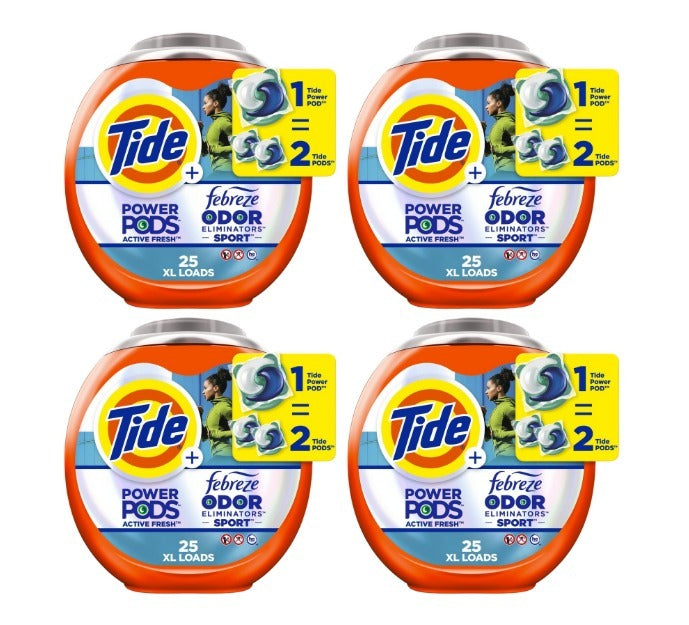 25 Count Tide Power Pods Laundry Detergent Sport