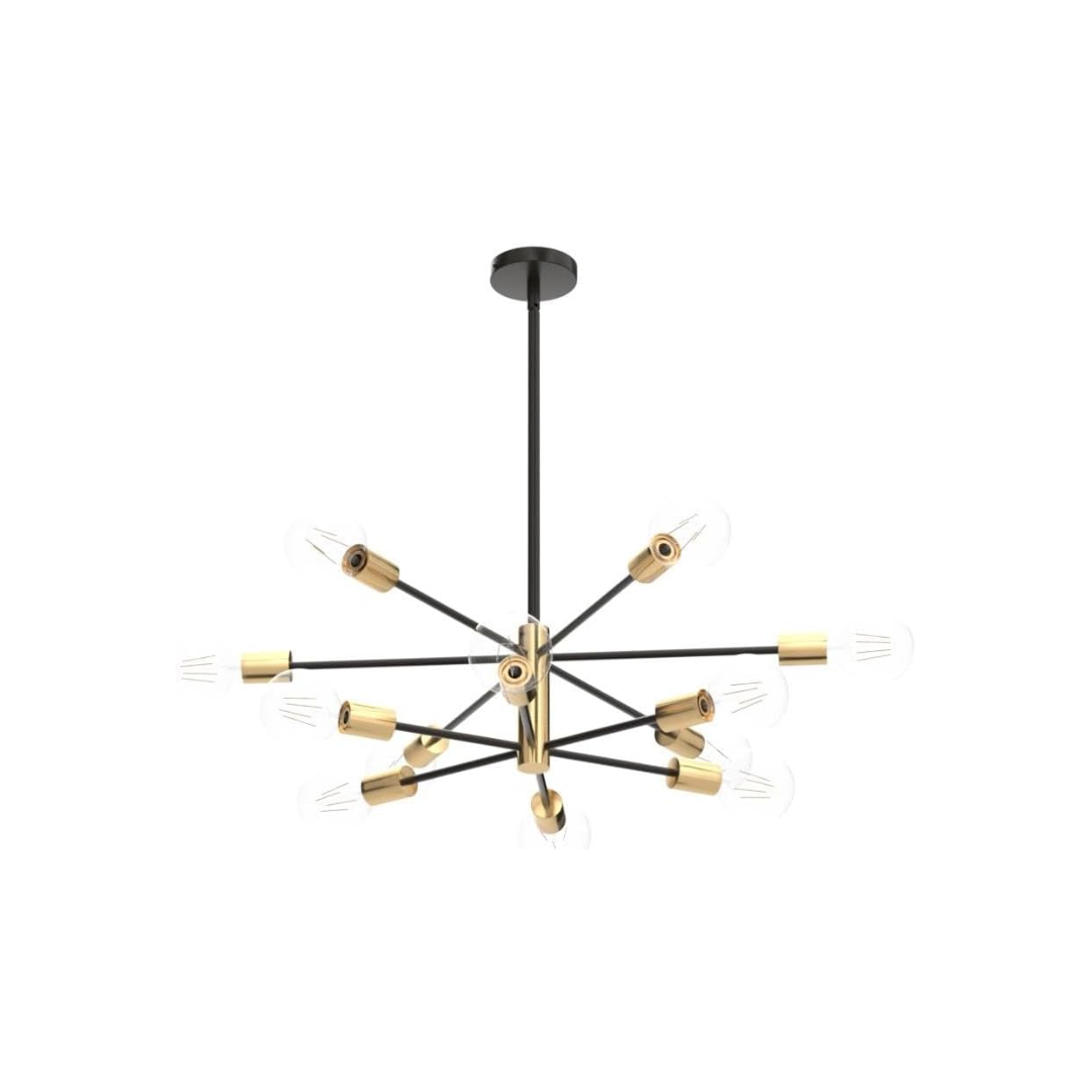 RUIYEY 12-Light Modern Sputnik Chandelier