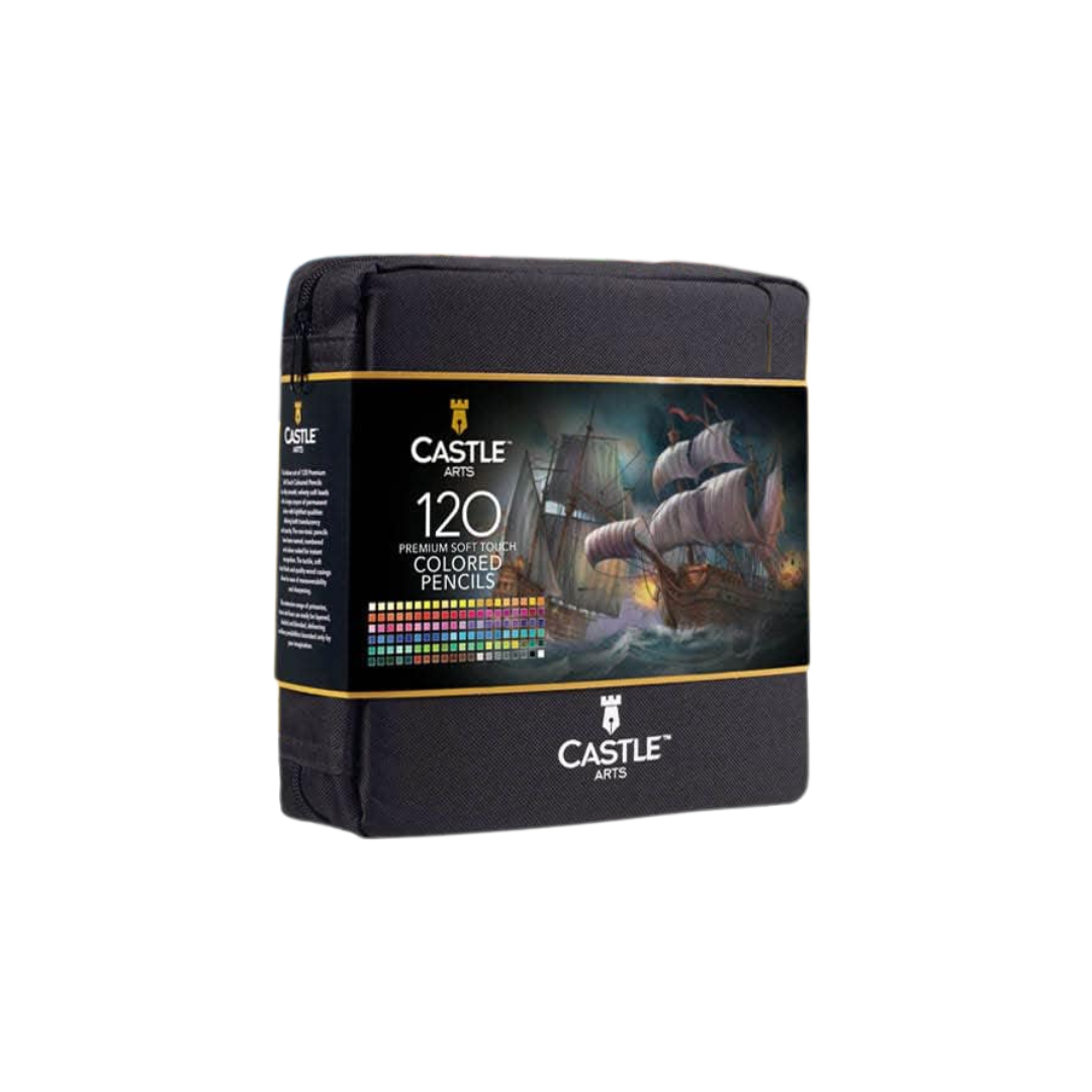 Castle Art 120 Colored Pencils in Zipper Pouch