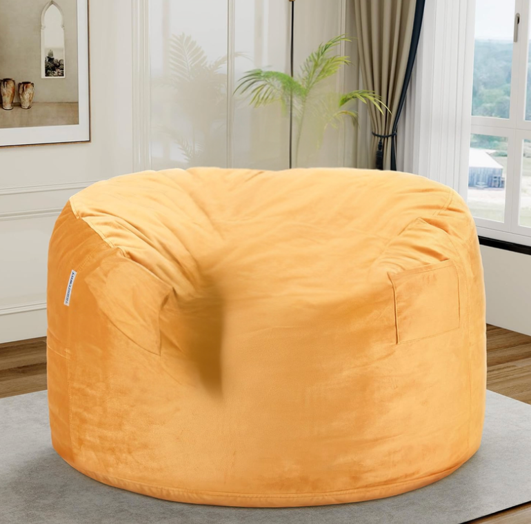3FT Memory Foam Velvet Bean Bag Chair