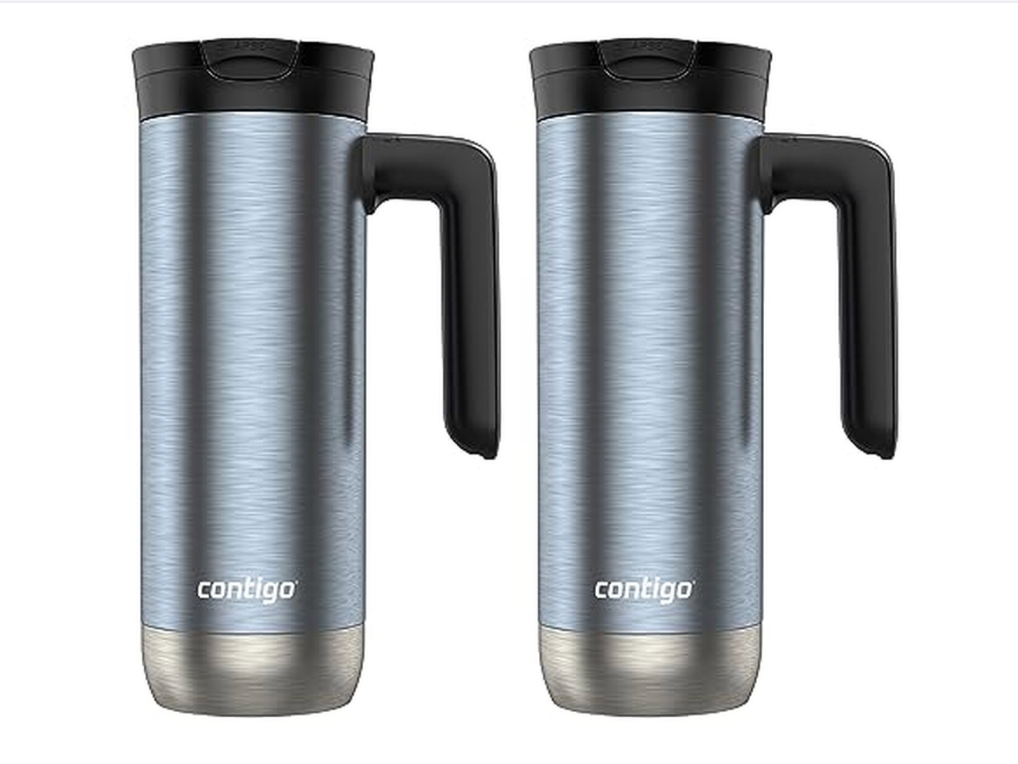 2 Contigo 20oz Insulated Stainless Steel Travel Mug