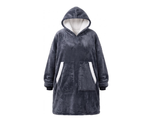 Oversized Sherpa Lined Wearable Blanket Hoodie