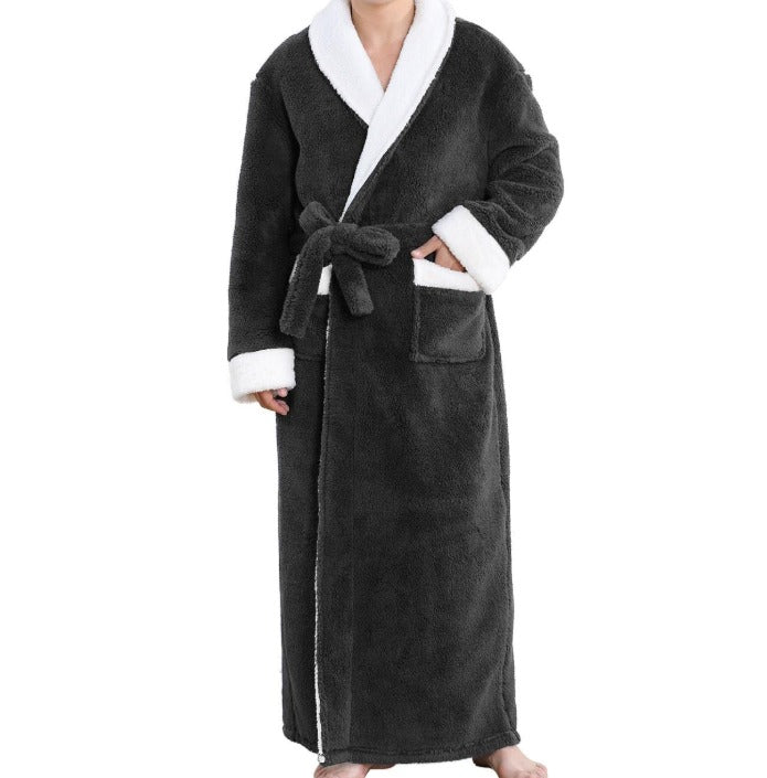 Artfasion Ultra Soft Plush Bathrobe with Pockets