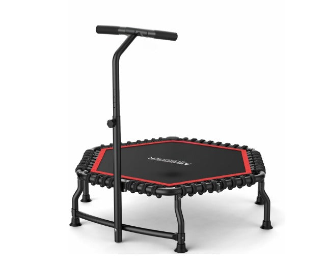 50" Rebounder Trampoline with Bar, 550 lbs Capacity