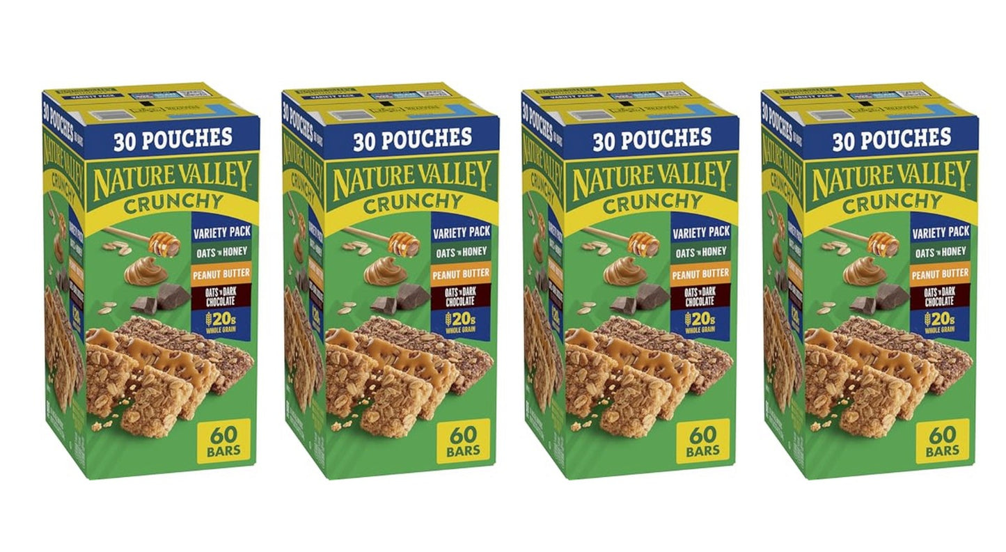 4 Pack 60 Count Nature Valley Crunchy Granola Bars Variety Pack4 To Your Cart)