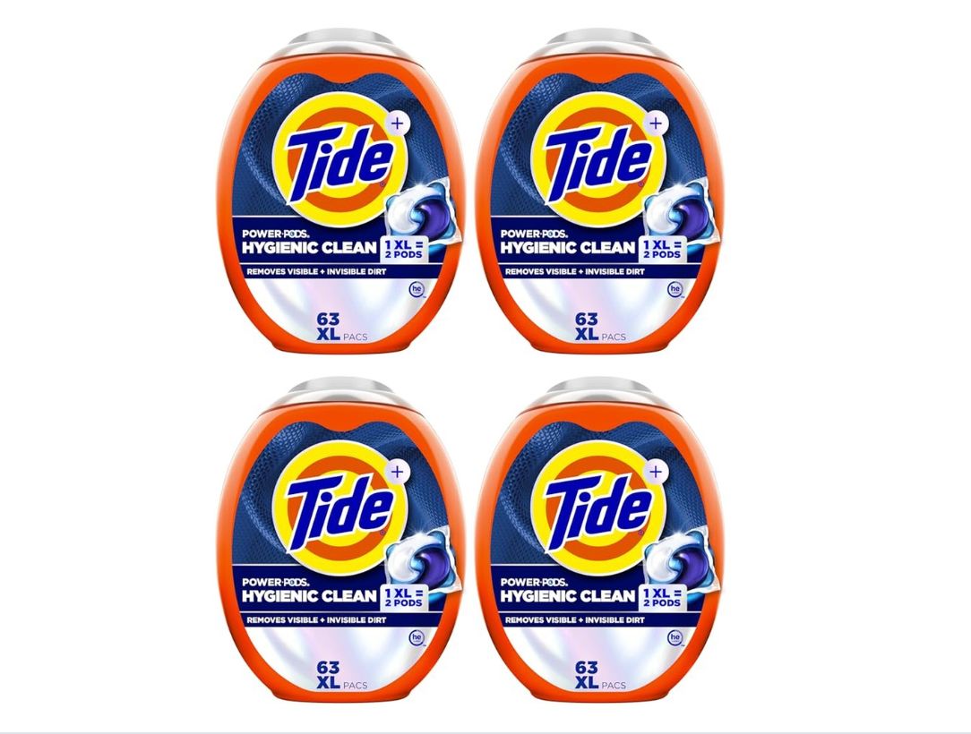 4 Pack 63 Count Tide Hygienic Clean Power PODS Detergent