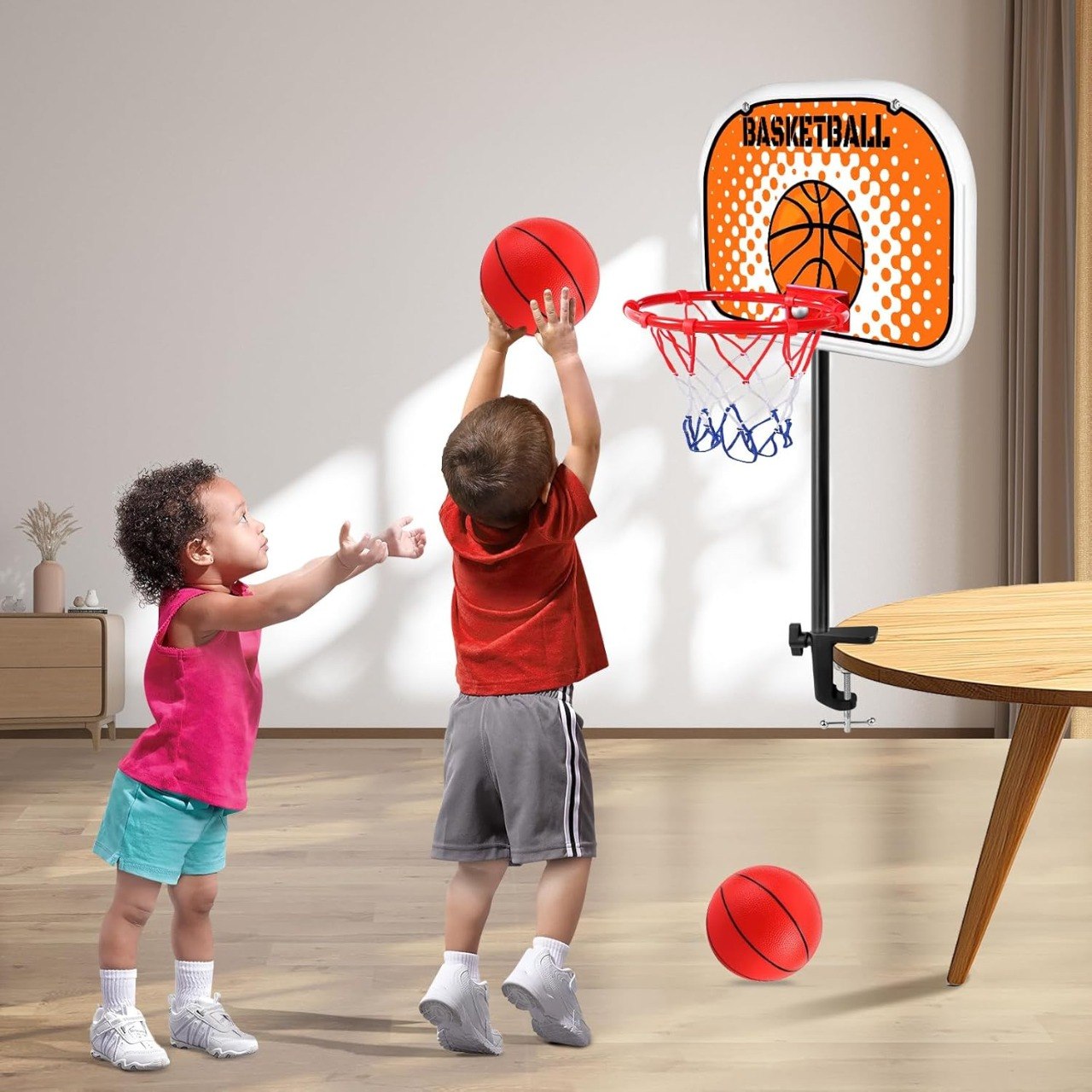 Mini Indoor Tabletop Basketball Hoop Set with Balls