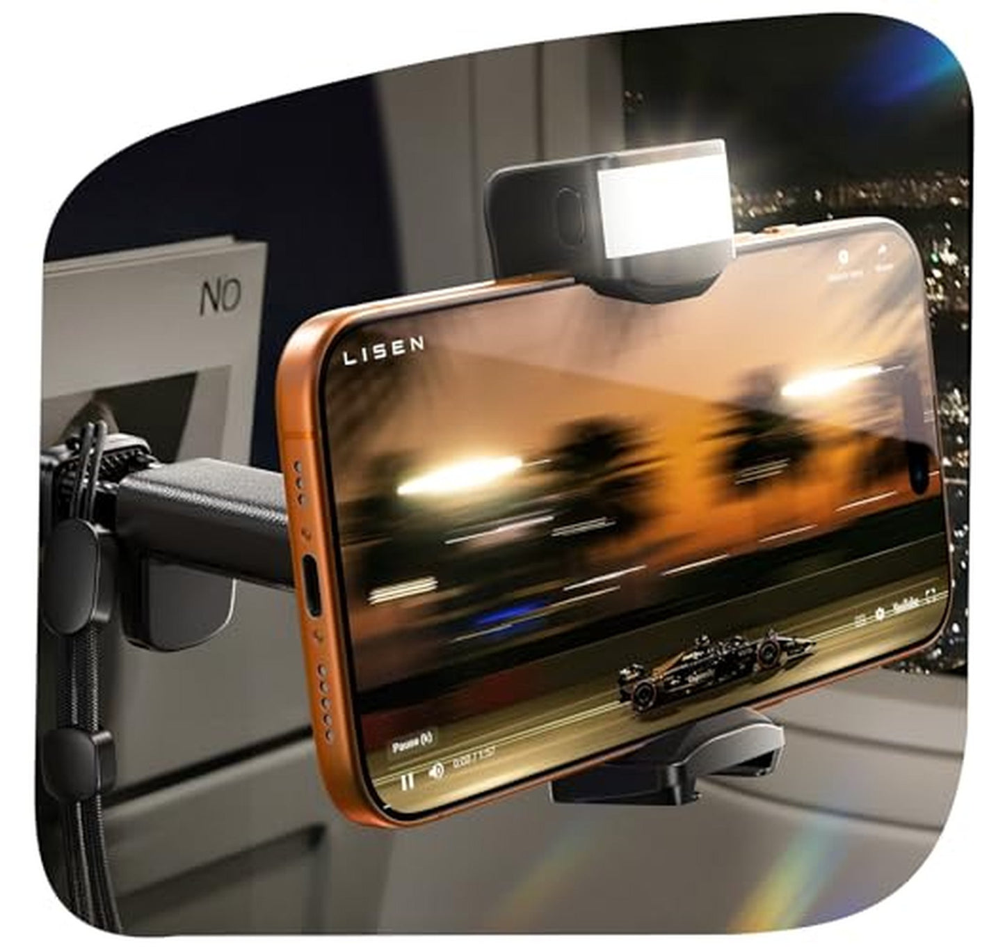 LISEN Airplane Phone Holder Travel Essentials Mount