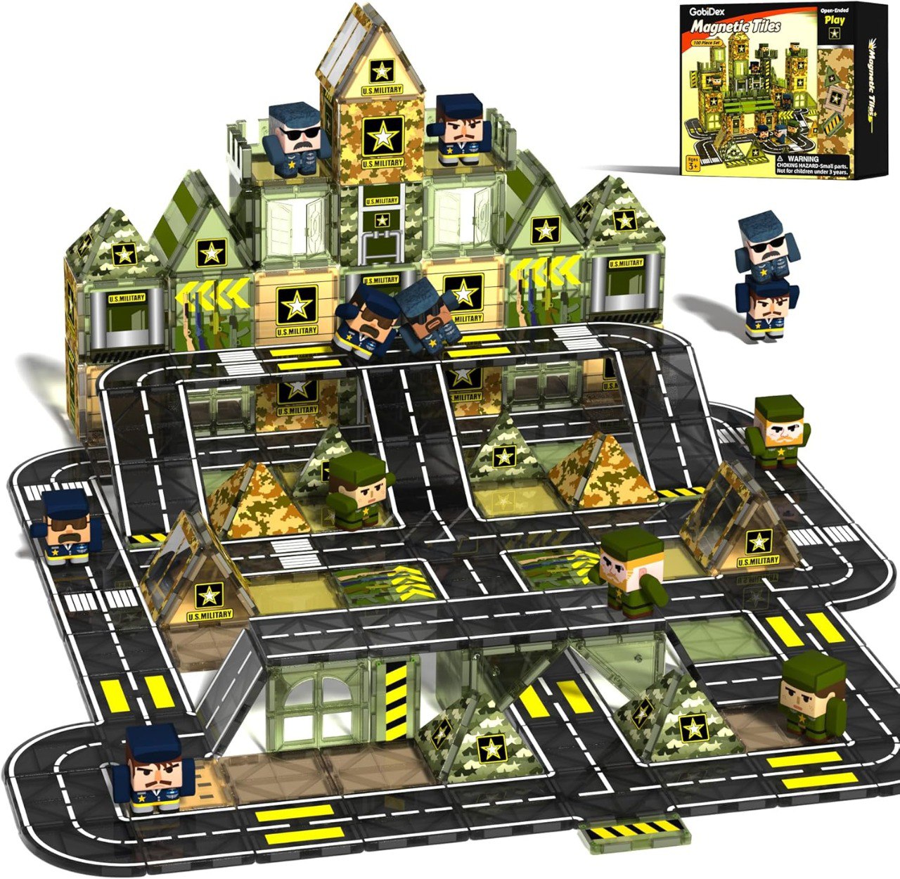 100 Piece Magnetic Tiles STEM Building Set