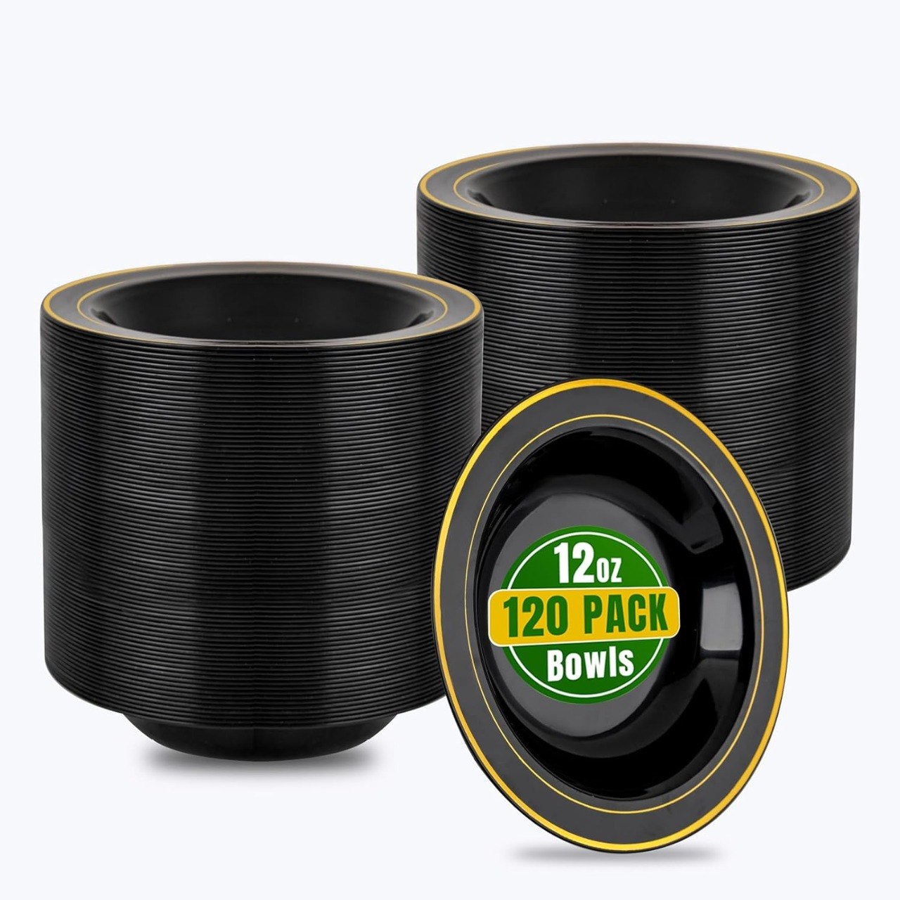 120 Pack 12oz Disposable Plastic Party Bowls