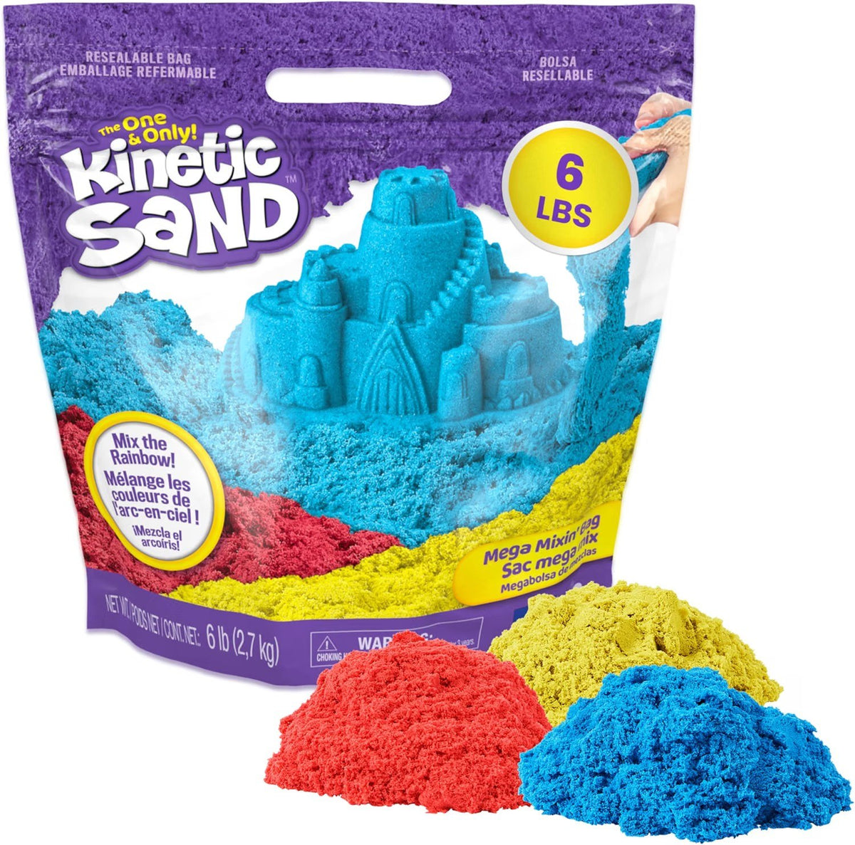 6lb Kinetic Sand Mega Mixin' Sensory Toy Bag