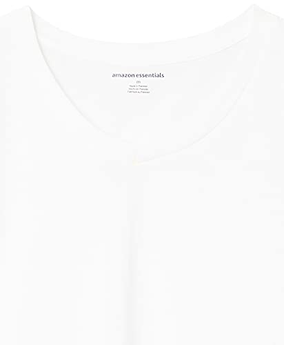Amazon Essentials Men's V-Neck Undershirt, Pack of 6, White, Medium