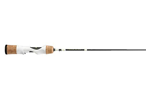 13 FISHING - Tickle Stick Ice Rod - Gen 2-23" L (Light) - 1/16oz-1/8oz. - PC2 Blank with White Reel Seat - TS2-23L