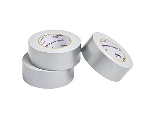 AmazonCommercial Standard Duct Tape, 1.88-inch by 45-yard, Silver, 3-Pack