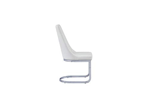 Best Quality Furniture D121D7 Dining Set, White Faux Leather