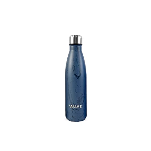 Double Wall Vacuum Insulated Water Bottle –17 Fl Oz –304 Stainless Steel Bottle – Colorful Powder Coated – Keeps Drinks Cold for 24 Hours and Hot for 18 – BPA-Free – Perfect for the Go (Dark Wooden)
