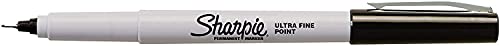 SHARPIE Permanent Markers, Ultra Fine Point, Black, 12 Count - 1 Pack