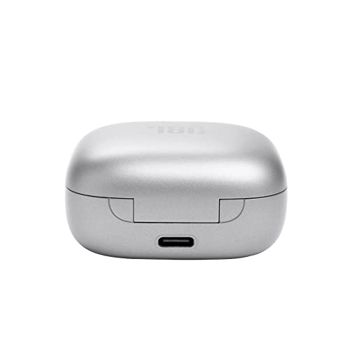 JBL Live Free 2: 35 Hours of Playtime, True Adaptive Noise Cancelling, Smart Ambient, and beamforming mics (Silver), Small