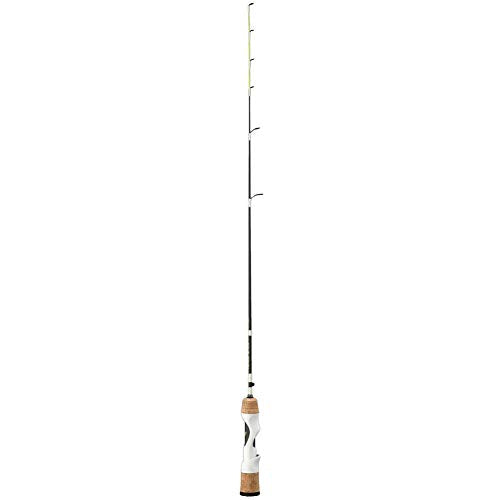 13 FISHING - Tickle Stick Ice Rod - Gen 2-23" L (Light) - 1/16oz-1/8oz. - PC2 Blank with White Reel Seat - TS2-23L
