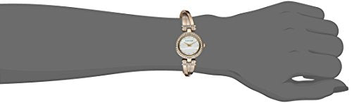 Anne Klein Women's AK/1868GBST Premium Crystal-Accented Gold-Tone Bangle Watch and Bracelet Set