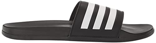 adidas Adult Adilette Comfort Slides Core Black/White/Core Black 8