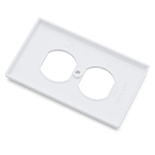 Amazon Basics 1-Gang Duplex Wall Plate - 20-Pack, White