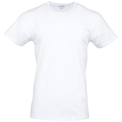 Gildan Men's Cotton Stretch T-Shirts, Multipack, Artic White (Crew 3-Pack), Medium