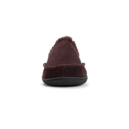 MUK LUKS mens Men's Faux Suede Clogs Slipper, Brown, 9-Aug US