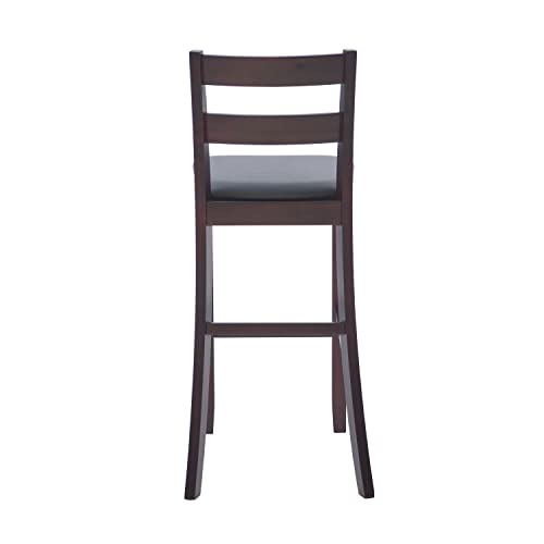 Linon Merlot Soho Armless Barstool Triena Stool, Bar Height