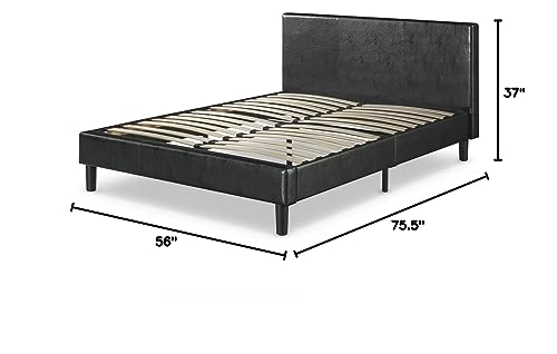 ZINUS Jade Faux Leather Upholstered Platform Bed Frame / Mattress Foundation with Wood Slat Support / No Box Spring Needed / Easy Assembly, Full
