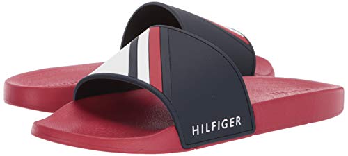 Tommy Hilfiger Men's Ella Slide Sandal, white, 10 M US