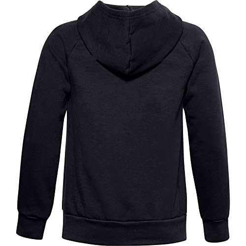 Under Armour Boys Rival Fleece Hoodie , Black (001)/Onyx White , Youth Small