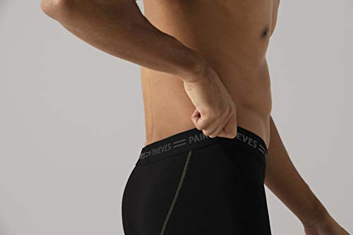 Pair of Thieves Men's 4 Pack Everyday Cotton Boxer Briefs, Black/Grey, Medium