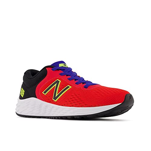 New Balance Kid's Fresh Foam Arishi V2 Bungee Running Shoe, Neo Flame/Black/Lemonade, 12.5 Little Kid