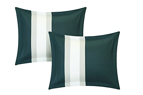Chic Home CS3027-AN Covington 24 Piece Comforter Set Embroidered Bed in a Bag with Sheets Curtains, Queen, Teal