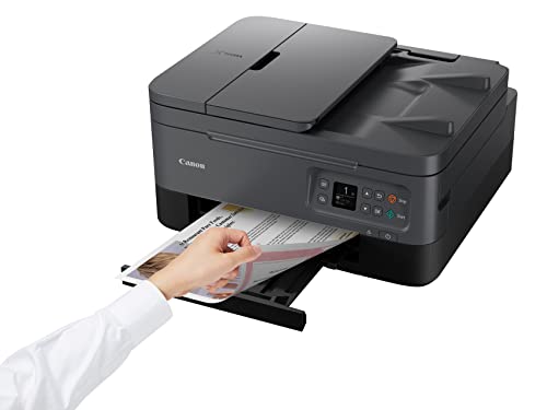 Canon PIXMA TR7020a All-in-One Wireless Color Inkjet Printer, with Duplex Printing, Mobile Printing, and Auto Document Feeder, Black, Works with Alexa