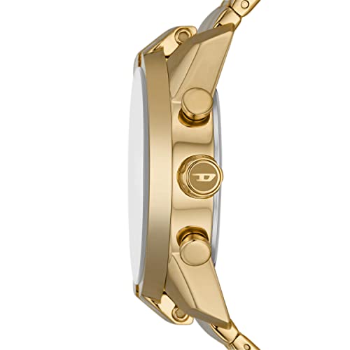 Diesel All-Gender 43mm Split Quartz Stainless Steel Chronograph Watch, Color: Gold (Model: DZ4623)