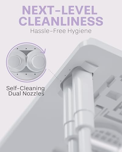 Veken Ultra-Slim Bidet Attachment for Toilet, Non Electric Dual Nozzle (Posterior/Feminine Wash) Hygienic Bidets Existing Toilets Seat, Adjustable Angle Water Pressure, Self Clean, Water Sprayer Baday