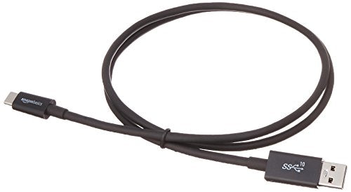 Amazon Basics USB Type-C to USB-A Male 3.1 Gen2 Adapter Charger Cable - 3 Feet (0.9 Meters) - Black