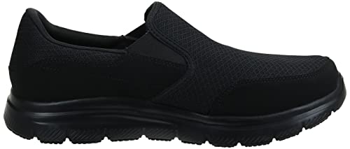 Skechers Men's Black Flex Advantage Slip Resistant Mcallen Slip On - 9 D(M) US