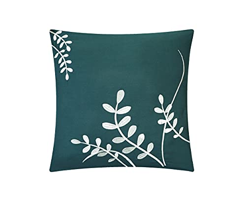 Chic Home CS3027-AN Covington 24 Piece Comforter Set Embroidered Bed in a Bag with Sheets Curtains, Queen, Teal