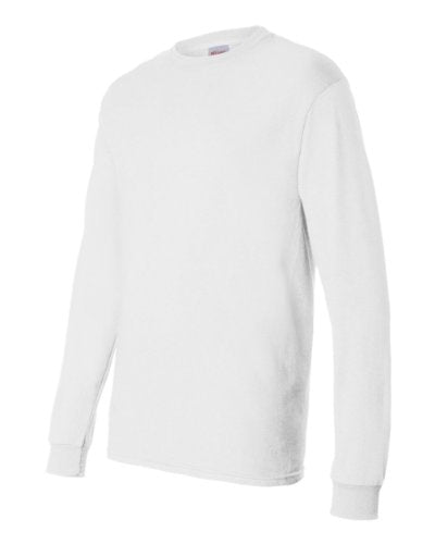 Hanes mens Essentials Long Sleeve T-shirt Value Pack (4-pack) fashion t shirts, White, Large US