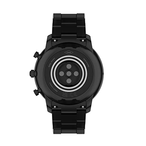 Fossil Men's Neutra Gen 6 Hybrid 44mm Stainless Steel Smart Watch, Color: Black (Model: FTW7071)