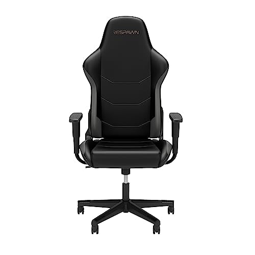 RESPAWN 110 Ergonomic Gaming Chair - Racing Style High Back PC Computer Desk Office Chair - 360 Swivel, Integrated Headrest, 135 Degree Recline with Adjustable Tilt Tension & Angle Lock - 2023 Grey
