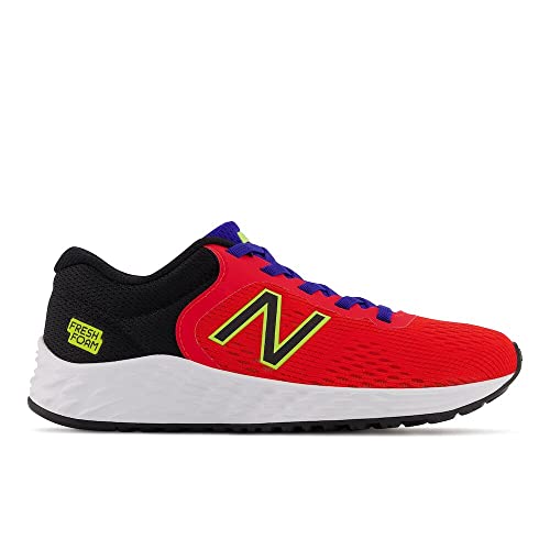 New Balance Kid's Fresh Foam Arishi V2 Bungee Running Shoe, Neo Flame/Black/Lemonade, 12.5 Little Kid