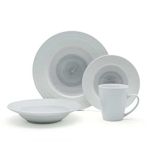 Pfaltzgraff Annie 16 Piece Dinnerware Set, Service for 4, Gray