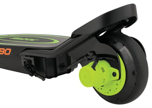Razor Power Core E90 Electric Scooter with hub motor, push-button throttle, for kids 8+