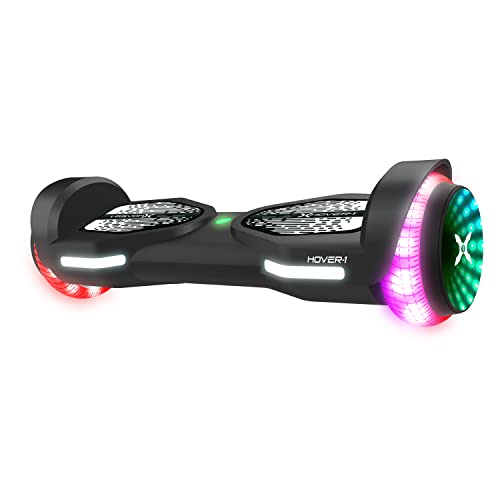 Hover-1 All-Star 2.0 Hoverboard | 7MPH Top Speed, 7MI Range, 200W Motor, Bluetooth Speaker, 5HR Recharge, 220lbs Max Weight, LED Wheels & Headlights, Black
