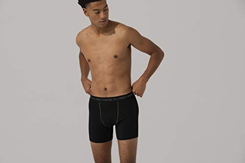 Pair of Thieves Men's 4 Pack Everyday Cotton Boxer Briefs, Black/Grey, Medium
