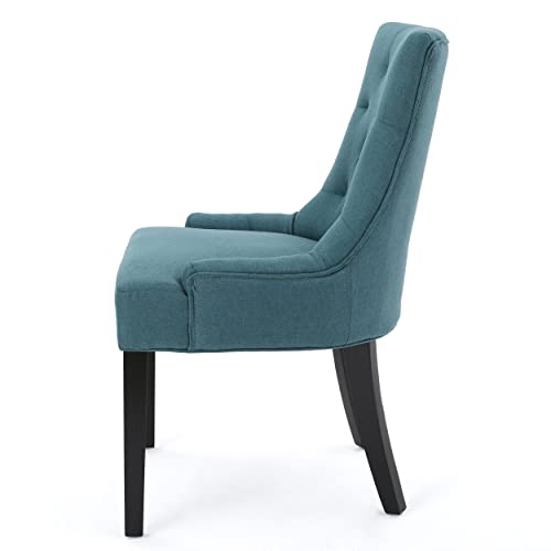 Christopher Knight Home Hayden Fabric Dining Chairs, 2-Pcs Set, Dark Teal
